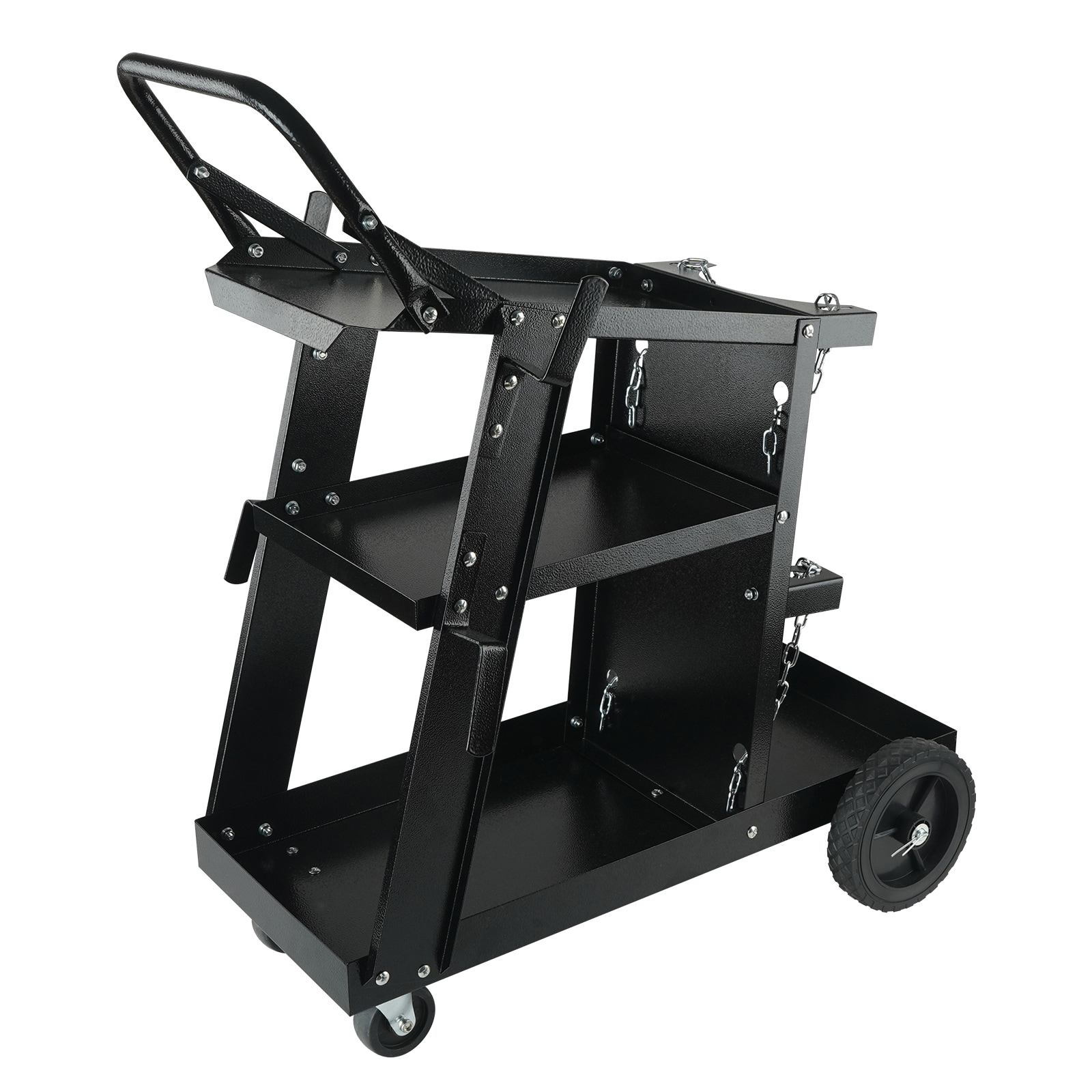 Heavy Duty Welding Cart With 3 Tiers And Swivel Wheels For Workshop_voghion.com